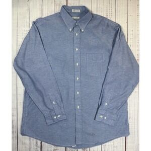Vintage Munsingwear Denim Button Up Shirt Men's Size 17 34/35 Long Sleeve USA